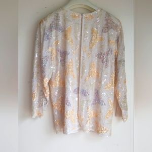 Odyssey Collection-  100% Polyester Sequin Evening Jacket - S - Vintage